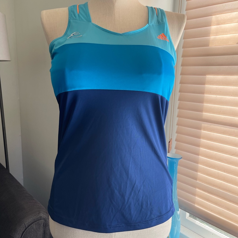 Adidas Three-Tone Blue Athletic Tank